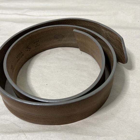 VERA PELLE ITALIAN LEATHER BELT WITHOUT BUCKLE. - Picture 6 of 6